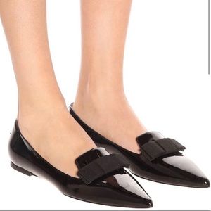 Jimmy Choo Black Gala Patent Flats Size 38.5